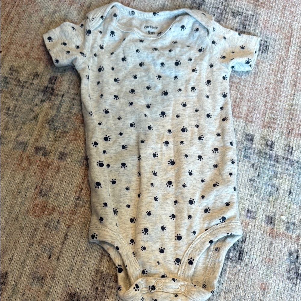 Carter's Gray and Black Bodysuit One Piece